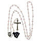 Rosary beads in crystal, 6mm, pink s4