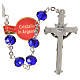 Rosary in opaque crystal and 800 silver, 6mm blue s3