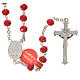 Rosary in opaque crystal and 800 silver, 6mm red s2