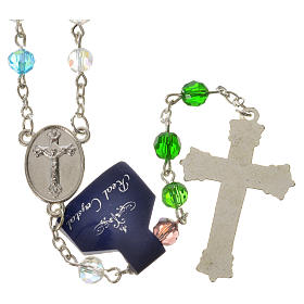 Rosary with Miraculous Medal in crystal 6mm