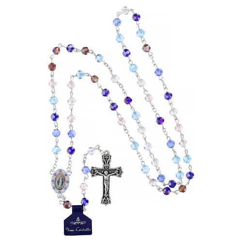 Rosary with Miraculous Medal in crystal 6mm 4