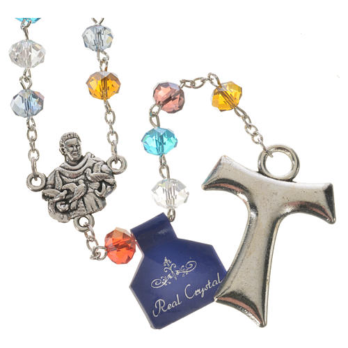 Chapelet Pape François et St François cristal 2