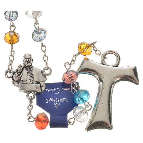 Rosary in crystal, Pope Francis and Saint Francis 1