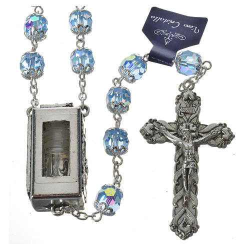 Rosary beads in crystal, 7mm Lourdes 1