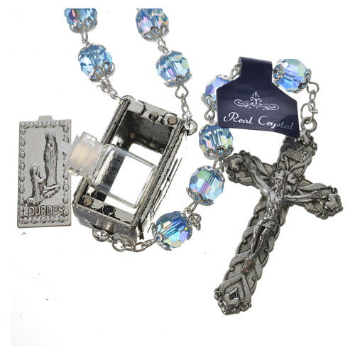 Rosary beads in crystal, 7mm Lourdes 5