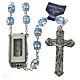Rosary beads in crystal, 7mm Lourdes s1