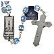 Rosary beads in crystal, 7mm Lourdes s4