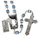 Crystal rosary 8mm with Lourdes medal s4