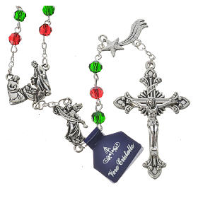 Rosary beads in crystal, 6mm Christmas