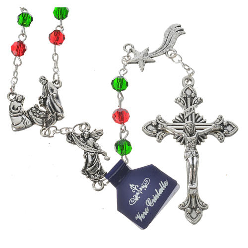 Rosary beads in crystal, 6mm Christmas 1