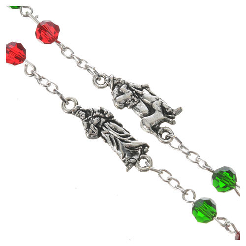 Rosary beads in crystal, 6mm Christmas 3