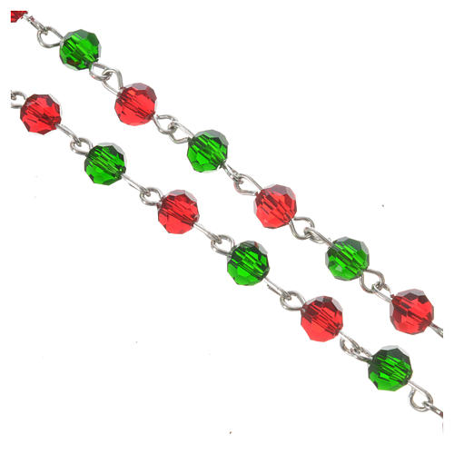 Rosary beads in crystal, 6mm Christmas 5