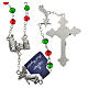 Rosary beads in crystal, 6mm Christmas s2