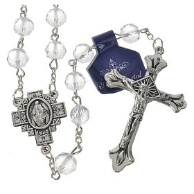Rosary beads in frosted crystal 8mm white