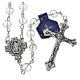 Rosary beads in frosted crystal 8mm white s1