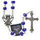 Rosary beads with crystal and porcelain 8x6mm blue s1