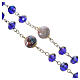 Rosary beads with crystal and porcelain 8x6mm blue s3
