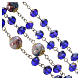 Rosary beads with crystal and porcelain 8x6mm blue s4