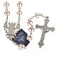 Rosary beads with crystal and porcelain 8x6mm pink s2
