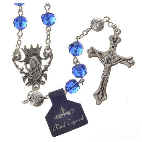 Crystal rosary, 8mm blue 1