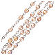 STOCK Rosary beads in iridescent crystal with Jubilee symbol 4mm peach pink s3