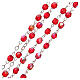 STOCK Rosary beads in iridescent crystal with Jubilee symbol 4mm red s3