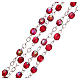 STOCK Rosary beads in iridescent crystal with Jubilee symbol 4mm ruby red s3