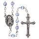 STOCK Rosary beads in iridescent crystal with Jubilee symbol 4mm light blue s1