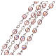 STOCK Rosary beads in iridescent crystal with Jubilee symbol 4mm pink s3