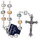 Rosary with crystal grains with shiny multicoloured cut s1