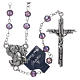 Rosary beads in purple faceted crystal Archangels, 6mm s1