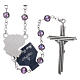 Rosary beads in purple faceted crystal Archangels, 6mm s2
