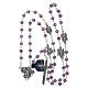Rosary beads in purple faceted crystal Archangels, 6mm s4