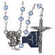 Rosary beads in light blue faceted crystal Archangels, 6mm s1