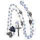 Rosary beads in light blue faceted crystal Archangels, 6mm s4