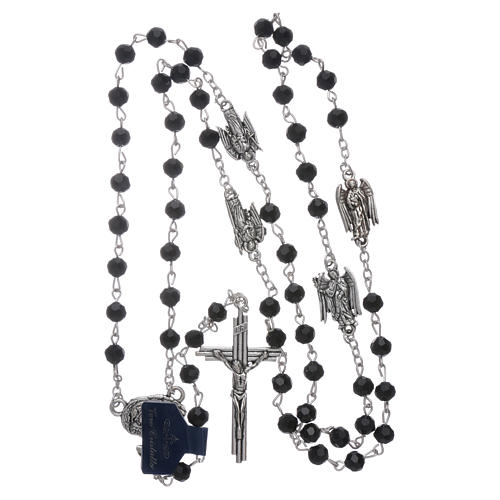 Rosary beads black crystal Archangels, 6mm 4