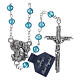 Rosary beads light blue crystal Archangels, 6mm s1