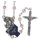 Rosary beads pink crystal Archangels, 6mm s1