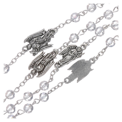 Rosary beads in transparent crystal Archangels, 6mm 3