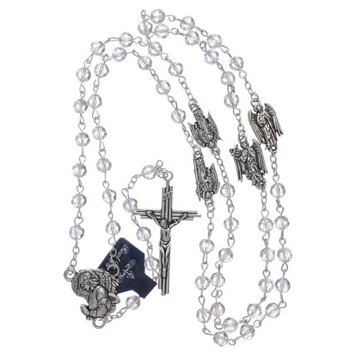 Rosary beads in transparent crystal Archangels, 6mm 4