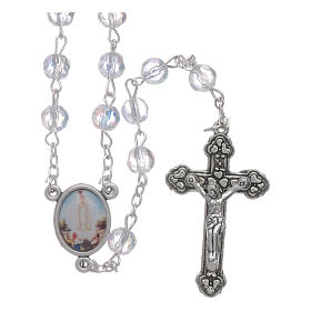 Our Lady of Fatima rosary trasparent crystal 6mm beads