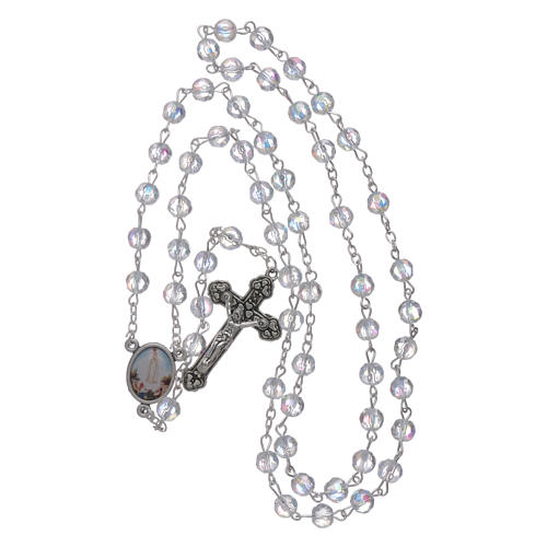 Our Lady of Fatima rosary trasparent crystal 6mm beads 4