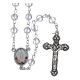 Our Lady of Fatima rosary trasparent crystal 6mm beads s1