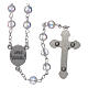 Our Lady of Fatima rosary trasparent crystal 6mm beads s2