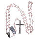 Rosary in pink crystal and oxidised metal s4