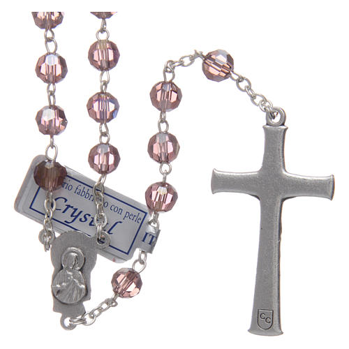 Rosary in amethyst crystal and oxidised metal 2