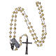 Rosary in gold crystal and oxidised metal s4