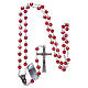 Rosary in ruby crystal and oxidised metal s4
