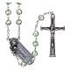 Rosary in green crystal and oxidised metal s1