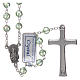 Rosary in green crystal and oxidised metal s2